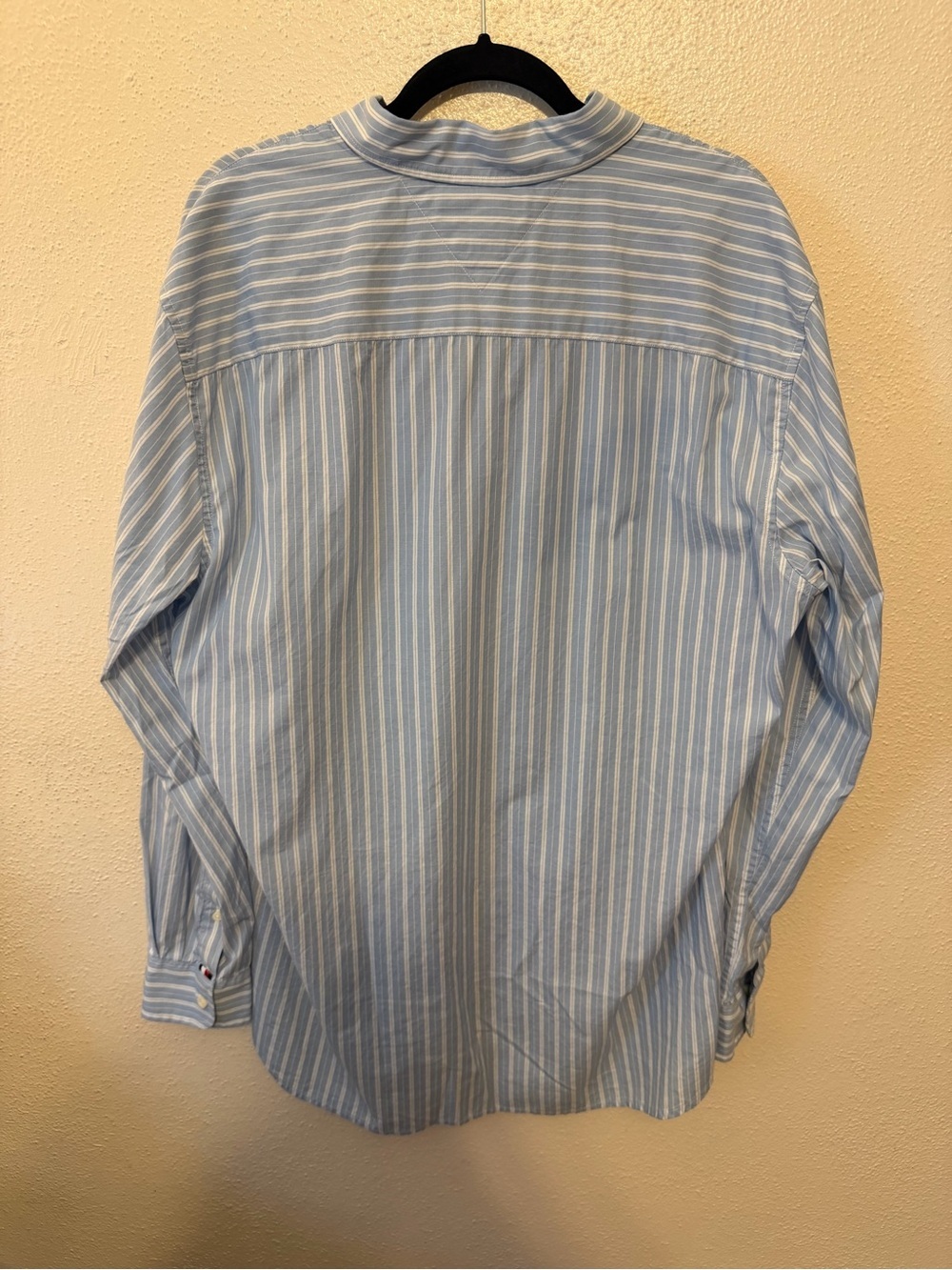 Tommy Hilfiger Light Blue and White Striped Button-Down Shirt - Picture 8 of 11